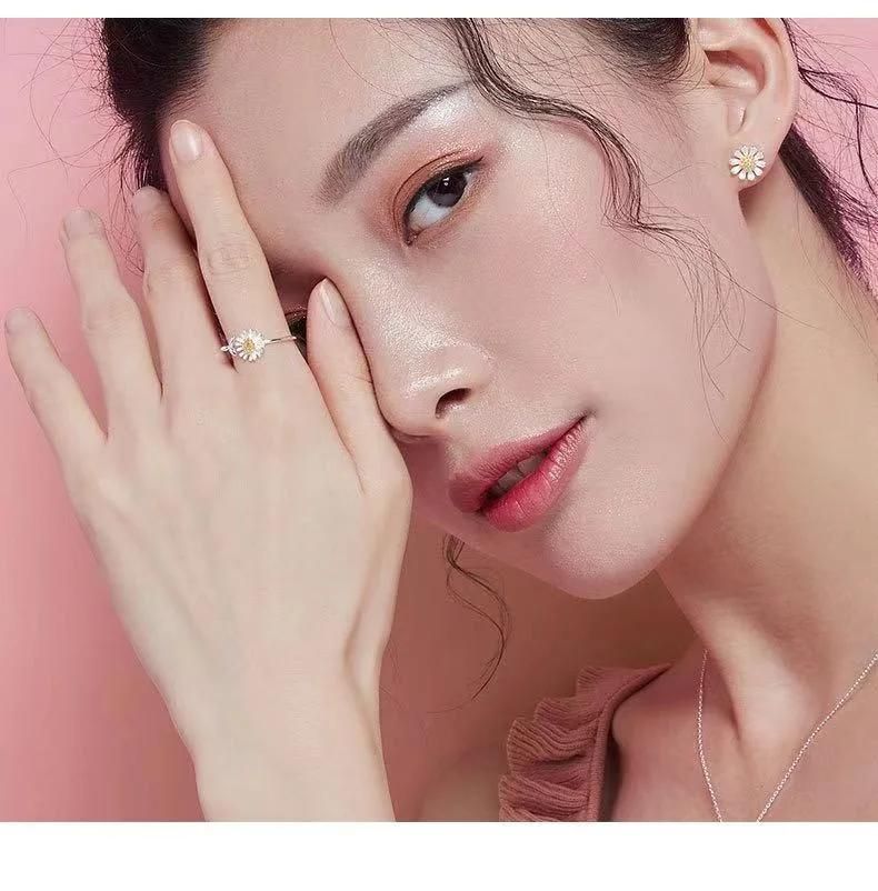 Fashion Small Daisy Creative Ring Female Ins Tide New Opening Adjustable Simple Design Ring