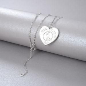 2021 New Design 18K Gold Vermeil Fashion Jewelry Heart Sublimation Lady Necklace