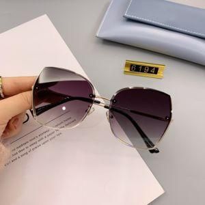 2021 New Metal Frame Special Shaped Oversized Anti UV400 Sunglasses