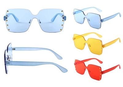 Sunglasses Men Lentes Rimless Women Oversized Trendy Square Sun Glasses