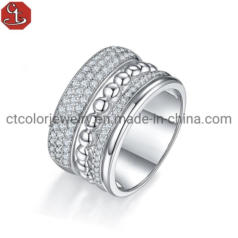 Fashion Jewelry AAA Zirconia 925 Sterling Silver Men Jewellery Ring