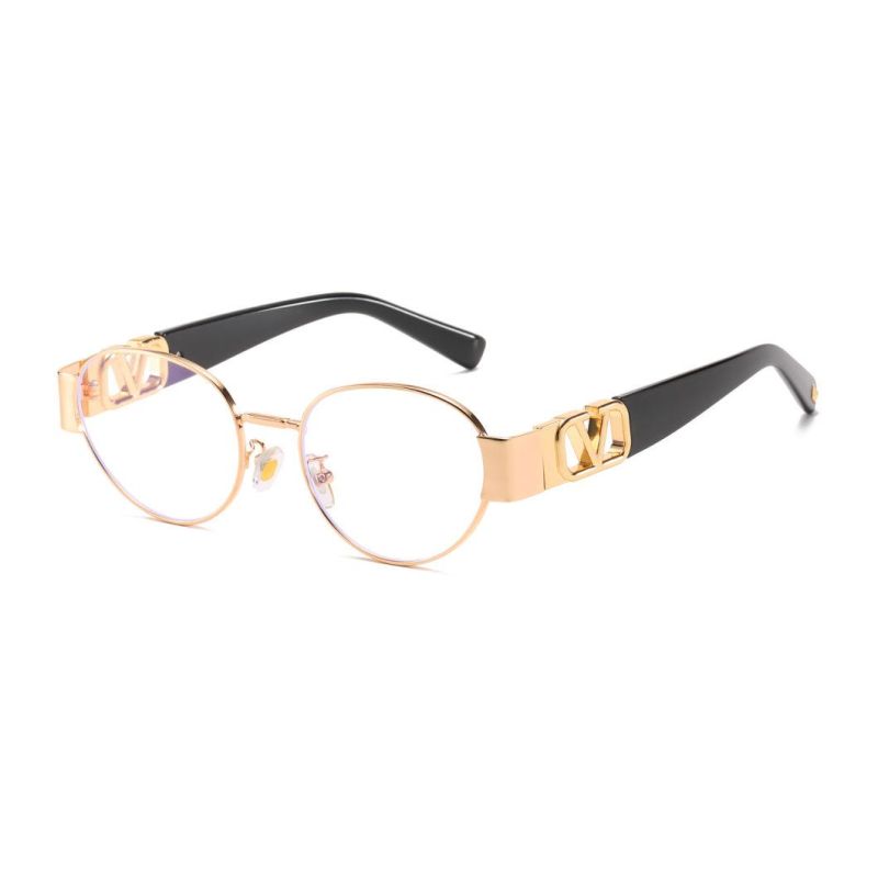 2020 Ready Made Vintage Oval Shape Metal Fashion Sunglasses