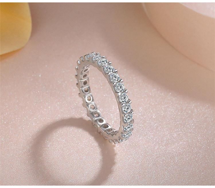 Cubic Zirconia Ring White Gold Bridal Wedding Engagement Trendy Jewelry