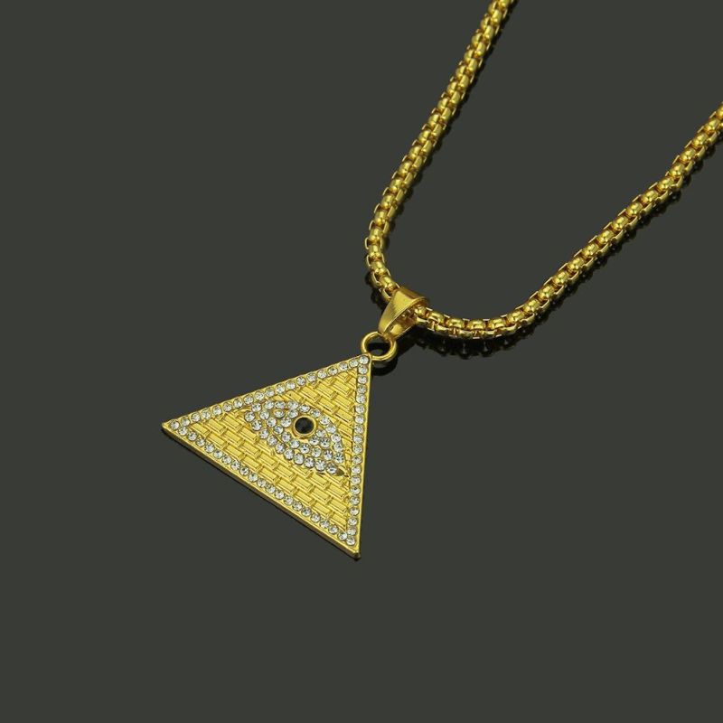 Fashion 24K Gold Plated Pyramids of Egypt Necklace