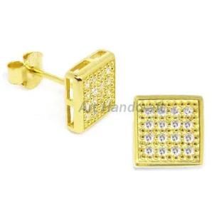 Square Earring Studed with Crystals (AEA1306)
