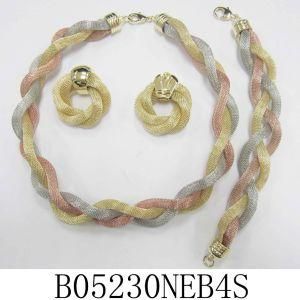 Anniversary Rose Gold Rhodium Gold Plating Fashion Jewelry Set (M1B05230NEB4S)
