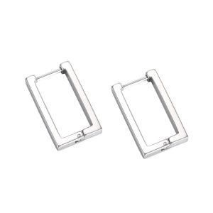 Rectangular Geometric Stainless Steel Earrings Drop