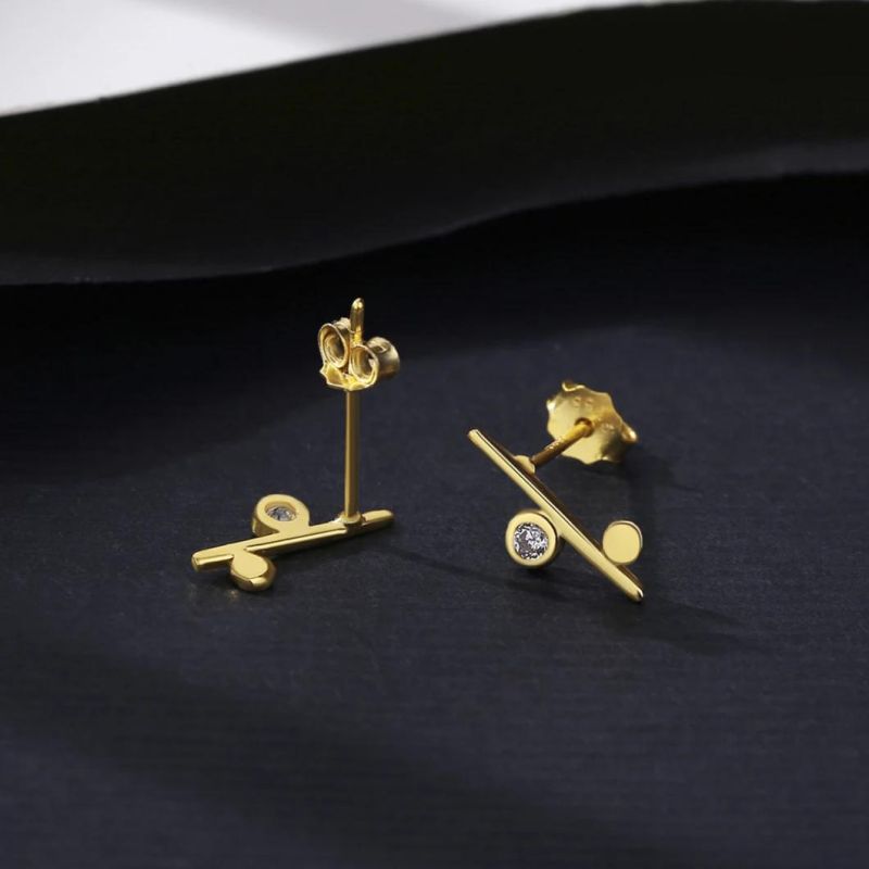 Fashion Creative Crystal Earrings Silver Ear Stud