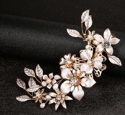 Wedding Bridal Gold Leaf Hair Comb Hair Clip Headpiece