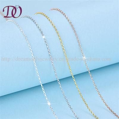 New Simple Design Factory Price 925 Silver Chain Sterling Silver Byzantine Chain