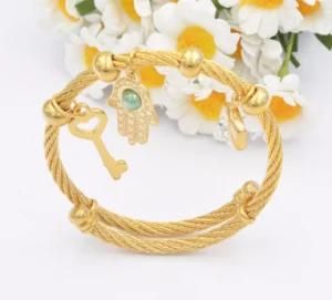 Fashionable Gold Eyes 316L Stainless Steel Bracelet