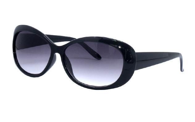 Classic Modern Metal Half Round Trim Temple Lady Sunglasses