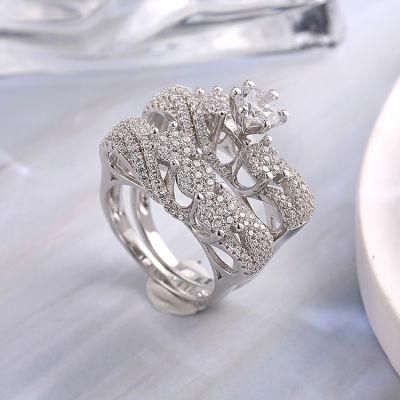 925 Silver New Style Fashion Accessories Factory Wholesale Fashion Jewelry Moissanite Cubic Zirconia Hip Hop Beauty Ring