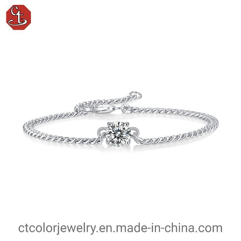 Hot Sale Trendy Wrist Jewelry Moissanite Diamond Bracelet Fashion Jewellery Wholesale