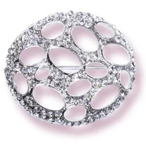 Garment Round Shaped Metal Brooch (PL0946)