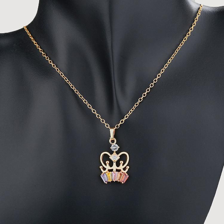 Hengdian 2020 18K Gold Plated Diamond Cubic Zirconia Earring Necklace Jewelry Set for Women