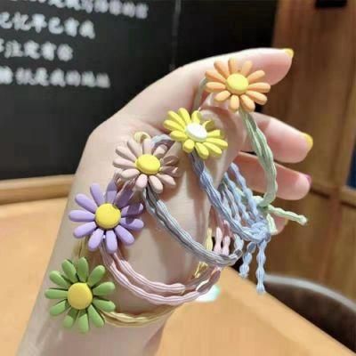 Factory Hot Selling Ins Style Cute Little Daisy Tie Hair Ties