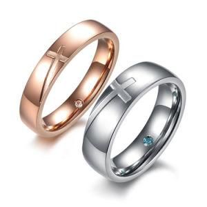 Gold &amp; Steel Tone Stainless Steel High Quality Wedding Ring Jewelry