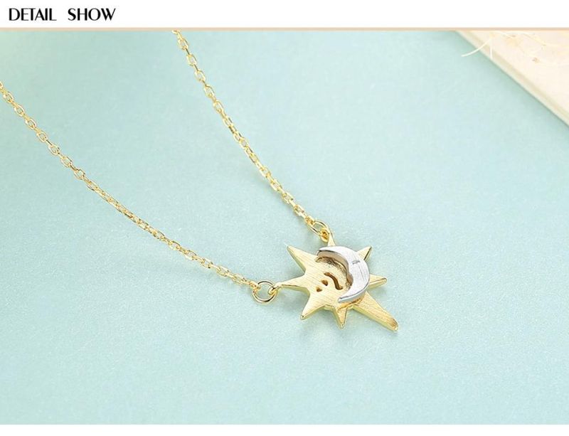 Fancy Sun and Moonpersonalized Silver Jewelry 925 Necklace with Good Quality