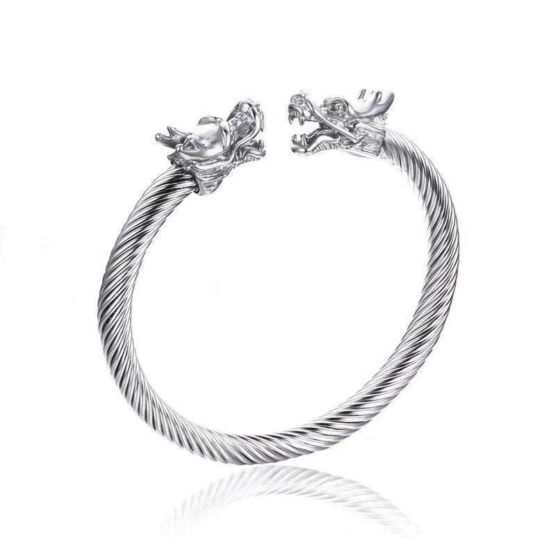 Punk Stainless Steel Wire Tap Men Bracelet Jewelry