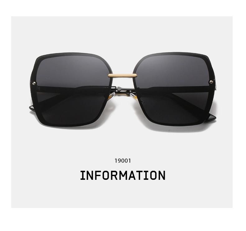 Polarized Sunglasses Fashion Net Red Same Style Female Male Black Plain Face Sunglasses