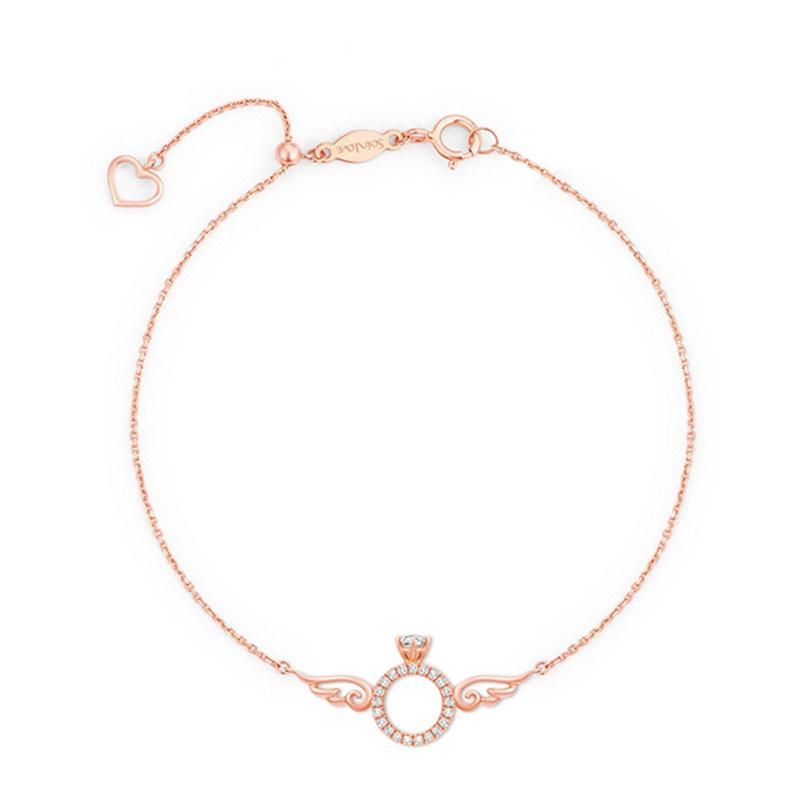 Electroplated Diamond Wings 925 Silver Simple Bracelet