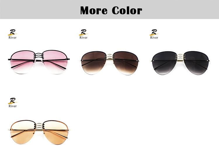 Half Frame Diamond-Encrusted Ready Sunglasses for Women