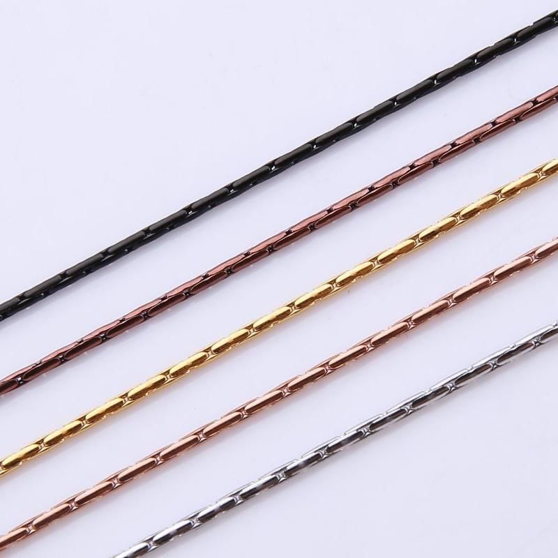 Popilar Stainless Steel Square Wire Cable Boston Chain for Bunsik Jewelry Design