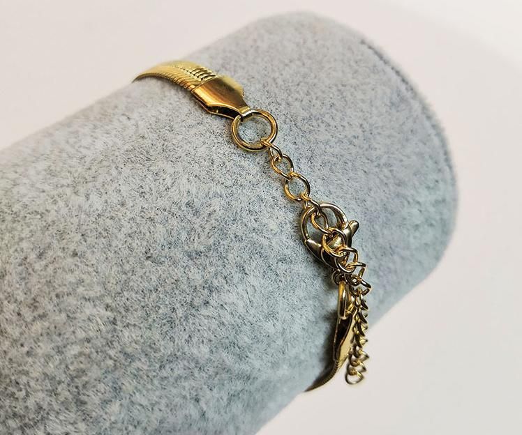 Stainless Steel Flat Snake Chain in Gold Silver for Women Men Charm Fashion Snake Chain Necklace Hip-Hop Jewelry