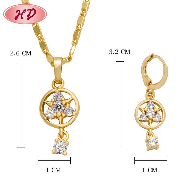 New Fashion Design Wedding Fashion 18K Gold Jewelry Set