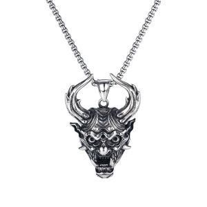 Stainless Steel Demon Pendant Necklace