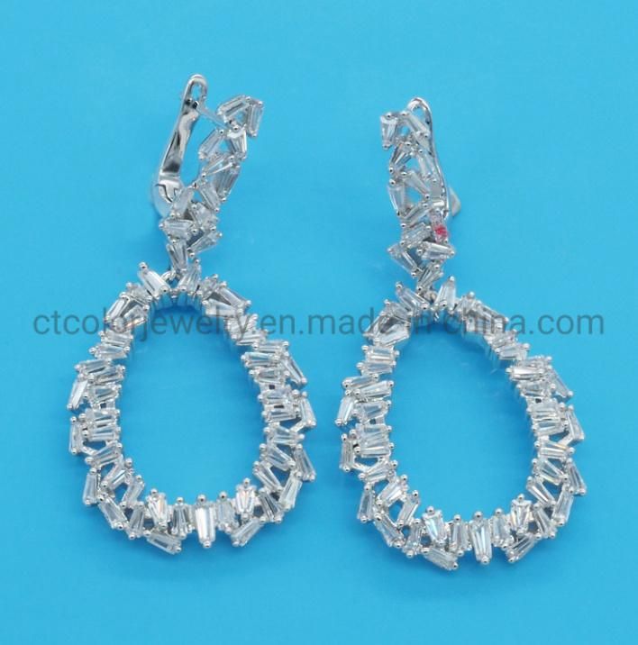 Fashion Jewelry High Quality 18K Gold Plated 925 Sterling Silver Earrings