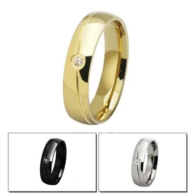 Stainless Steel Women Engagement Rings Custom Design Rings