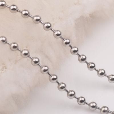 Hot Saling Fashion Stainless Steel Round Bead Necklace Accessories Chain for Jewelry Design