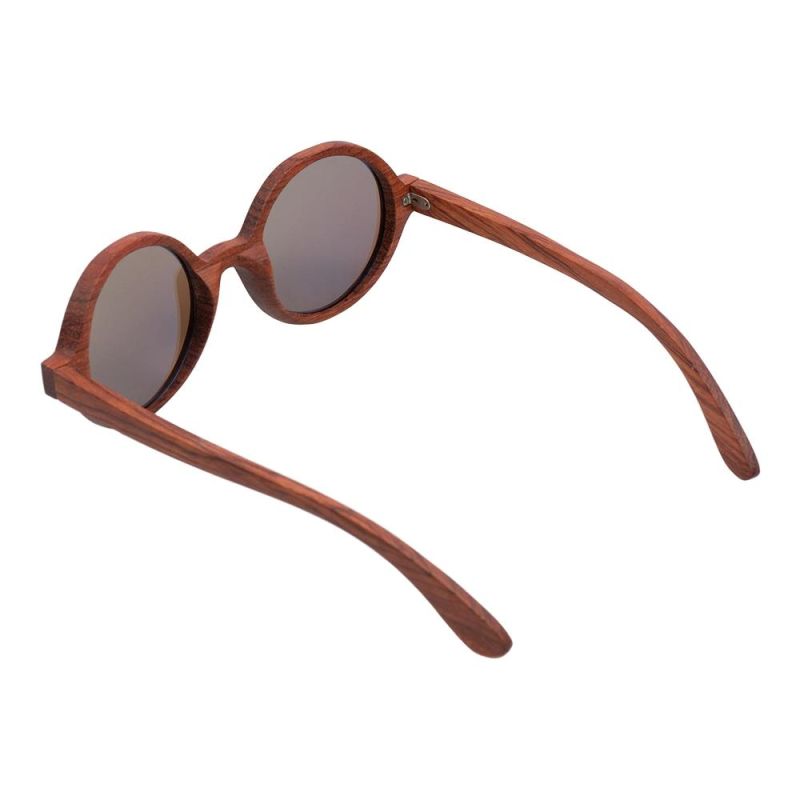China Suppliers Vintage Women OEM Color Lens Wooden Sunglasses