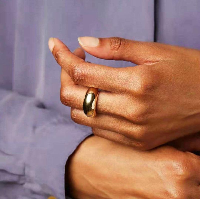 Simple&Fashion Stainless Steel Ring 18K/14K Gold Plated for Women