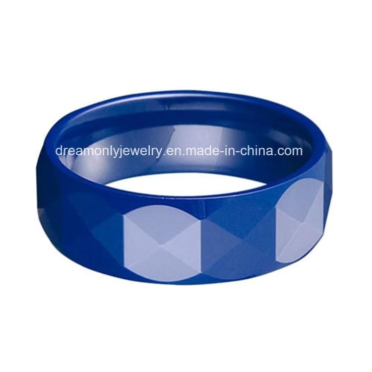 Factory Price Simple Blue Ceramic Ring
