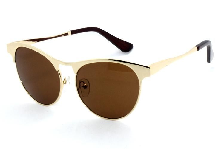 High Quality Roundish Mirror Lens Metal Sunglasses Unisex Sunglasses