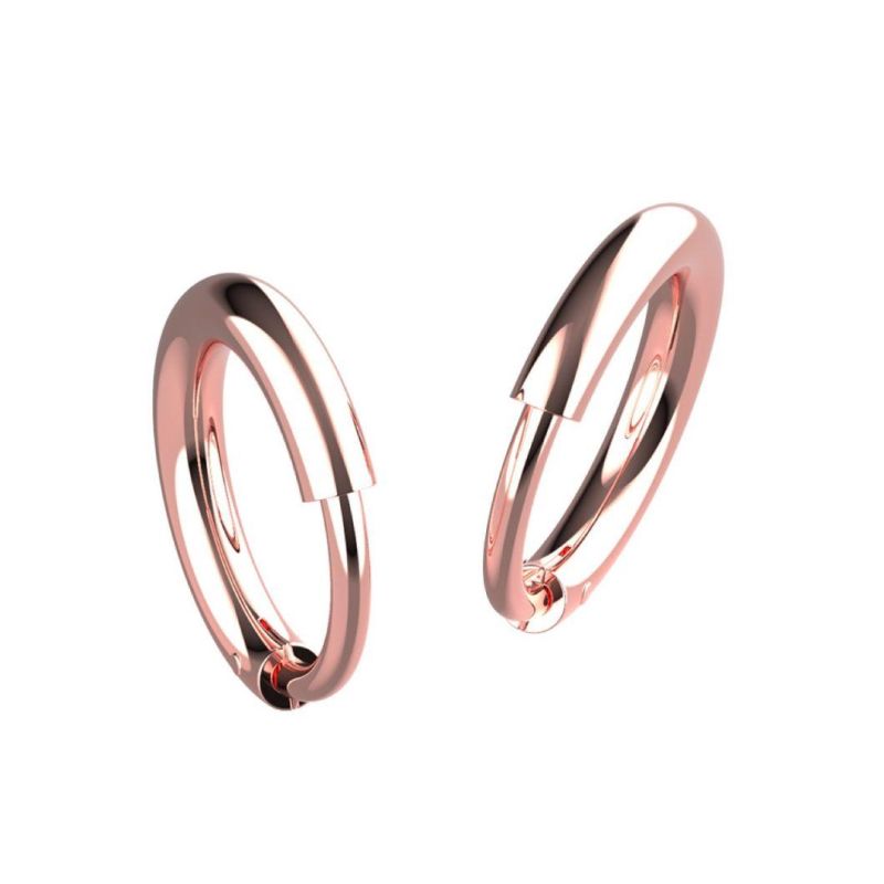 18g European and American Simple Earrings 316L Stainless Steel Body Piercing Jewelry Nose Ring Nose Hoop (Diameter: 8mm-14mm)