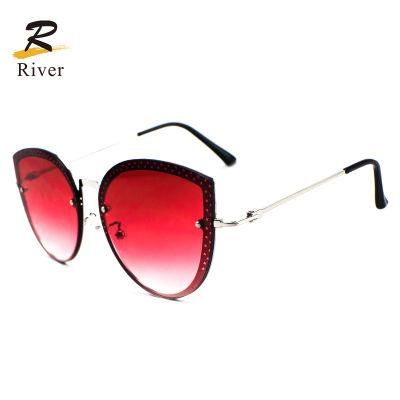 Lovely Cat Ear Design Stock Frameless Sunglasses for Women