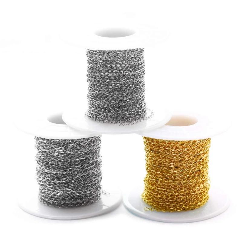 Hot Sell Necklace Bracelet Anklet Accessories Embossed Welded Chain Jewelry for Fashion Jewelry