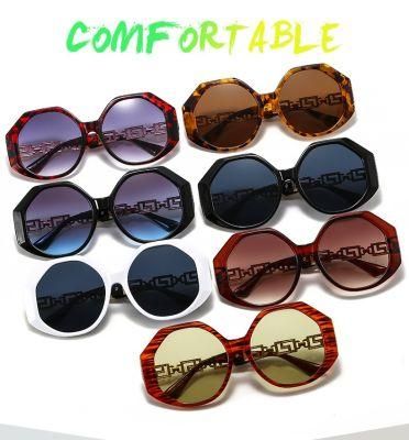 2021 Retro Polygon Sunglasses Big Frame Glasses Fashion Cover Face Sunglasses