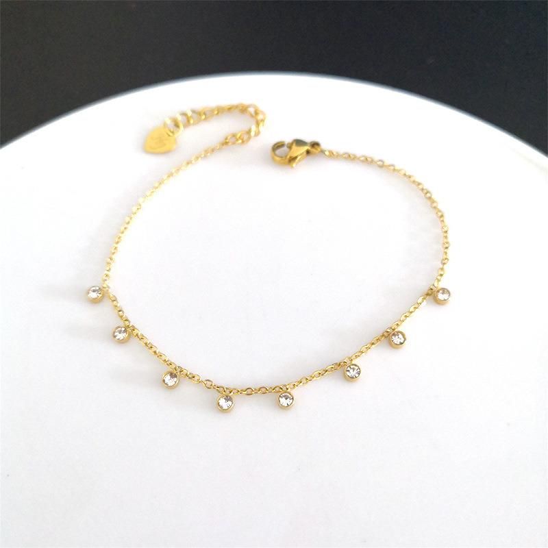 Fancy Bracelet Fashion Jewelry High Quality Waterproof 18K Gold Plated Stainless Steel Bracelet Diamond Zircon Bracelet jewellery