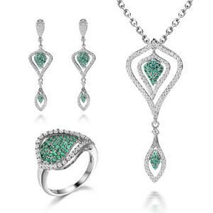 New Elegant Fashion Green Stone CZ Jewellery