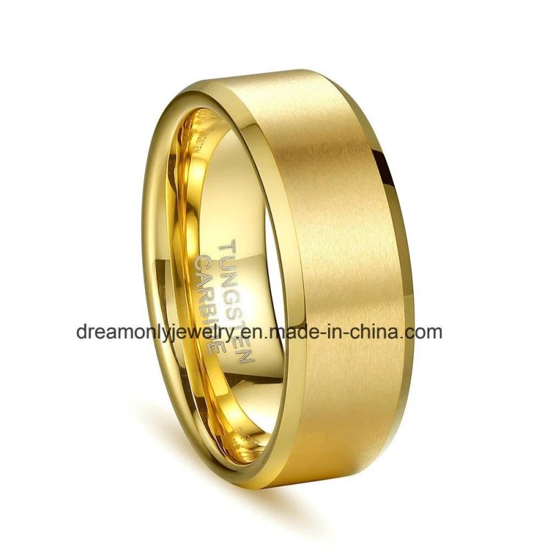 Professional Factory Cheap Wholesale Attractive Style Latest Stainless Steel Tungsten Ring Wooden Inlay