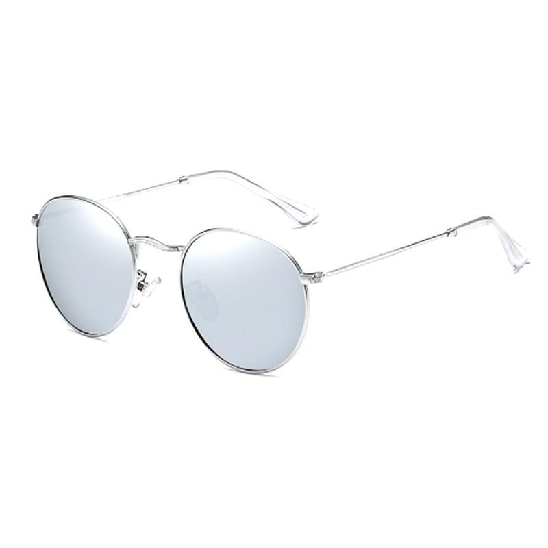 High Quality Retro Style Unisex Metal Medium Round Fashion Sunglasses