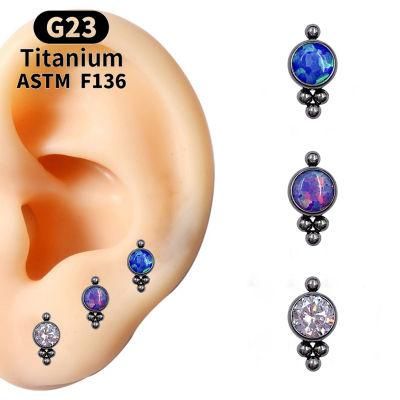 ASTM F136 Titanium Internally Threaded Labret Earring Pin Lip Pin Body Jewelry Piercing