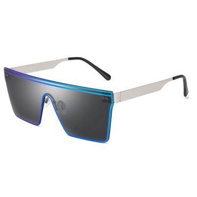 2022 Hot Selling Rimless One Piece Metal Sunglasses