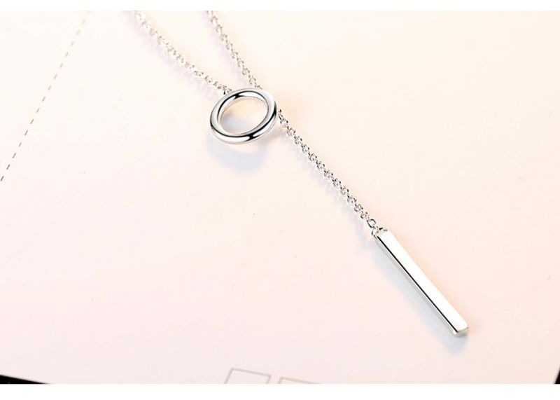 OEM Custom Fashion 925 Silver Jewelry Strip Necklace