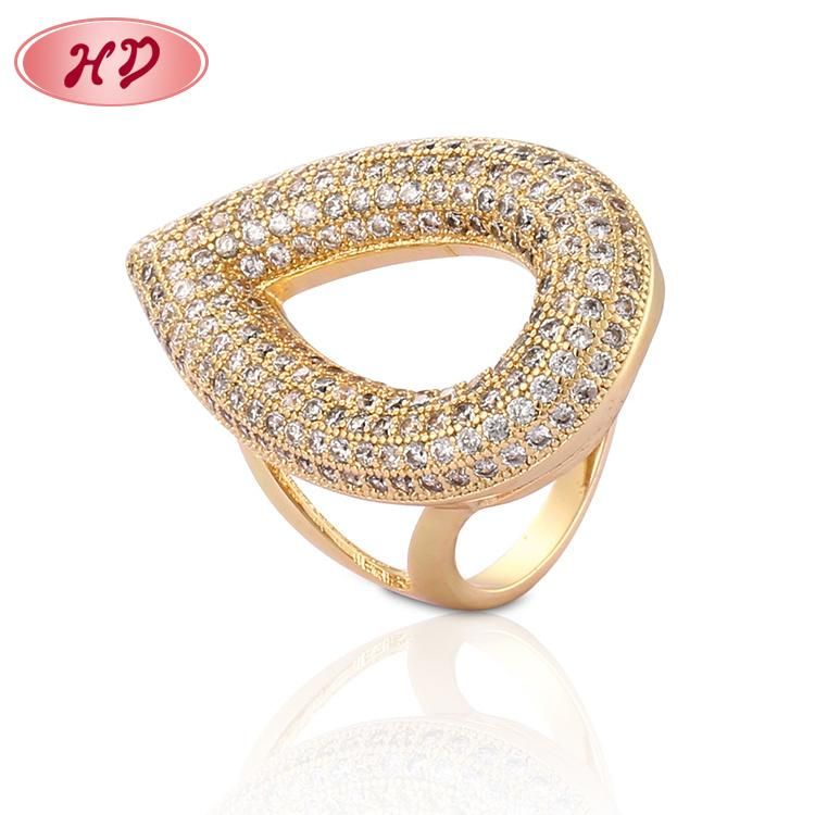 Fashion 18K Gold Plated Stainless Steel Silver Wedding Engagement Jewelry Design Finger Man Rings